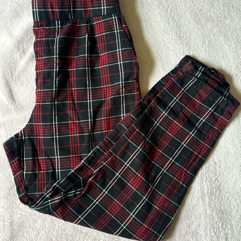 Plaid Women’s Pants - Red and Black